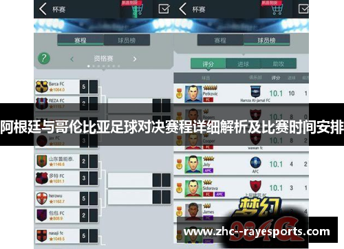 阿根廷与哥伦比亚足球对决赛程详细解析及比赛时间安排