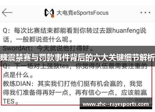 魏震禁赛与罚款事件背后的六大关键细节解析 魏震禁赛与罚款事件背后的六大关键细节解析